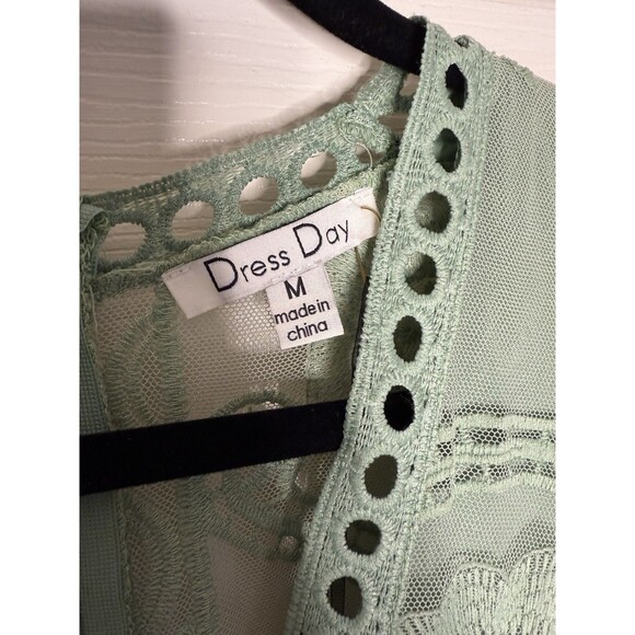 Women’s Maxi Dress V-Neck Short Sleeve Double Sided Slit MEDIUM— NEW - Picture 3 of 7